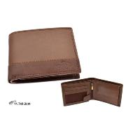 CARTERA AMERICANA BROCHE PIEL MARRON